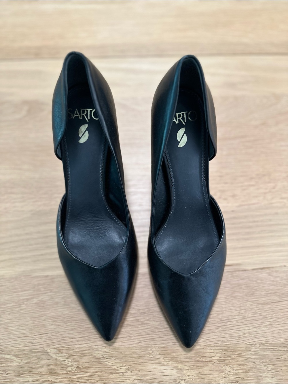 Franco Sarto Black Pointed Pumps